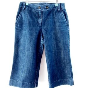 Ann Taylor Capri Cropped Blue Denim Jeans Size 6